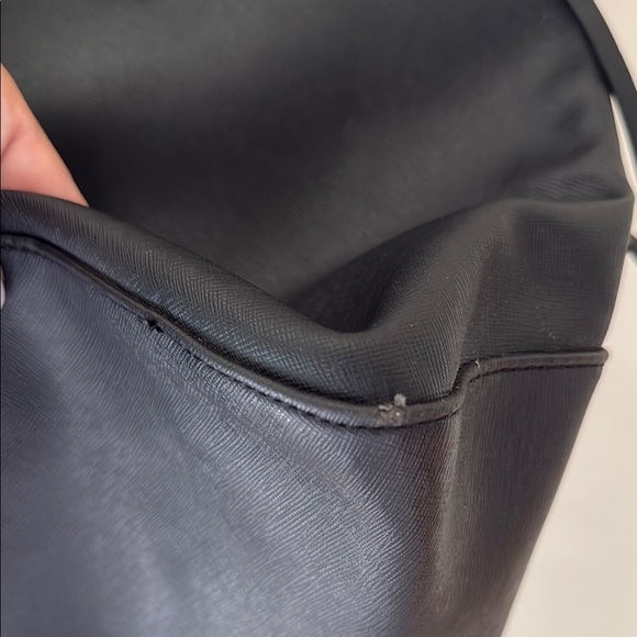 JustFab Lovesome Black Shoulder Tote Bag with Gold Tone Accents AS IS - Picture 6 of 7